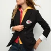 Kansas City Chiefs Dickey Jacket in Black/Gold>Veronica Beard