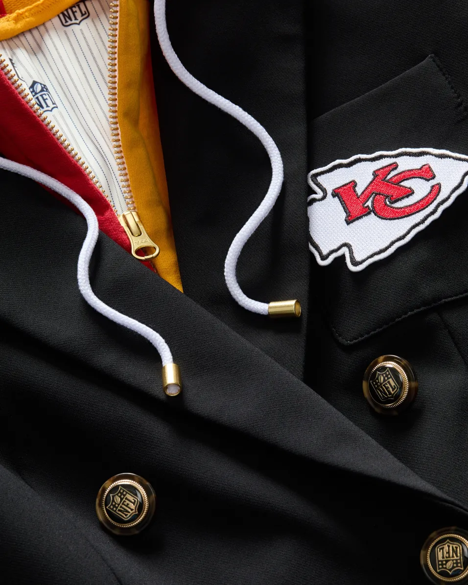 Kansas City Chiefs Dickey Jacket in Black/Gold>Veronica Beard
