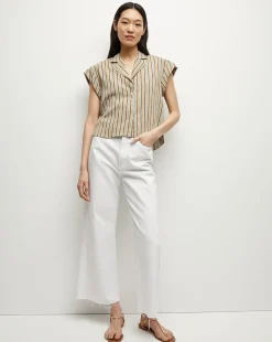 Kasa Pinstripe Button-Down Top>Veronica Beard New