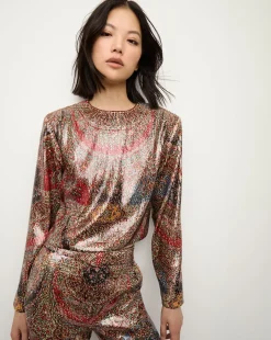 Kippa Top in Red Multi>Veronica Beard Outlet