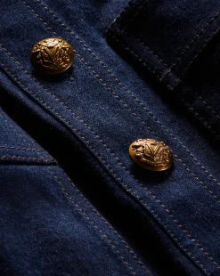 Koulis Mini Denim Dress in Dark Wash><noscript><img width=