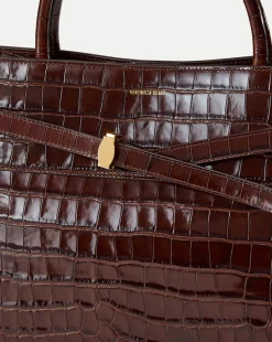 Large Croc-Embossed Dash Bag in><noscript><img width=