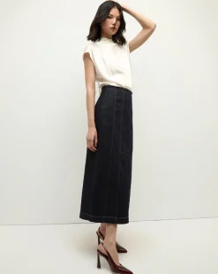 Leilany High Neck Silk Top in><noscript><img width=