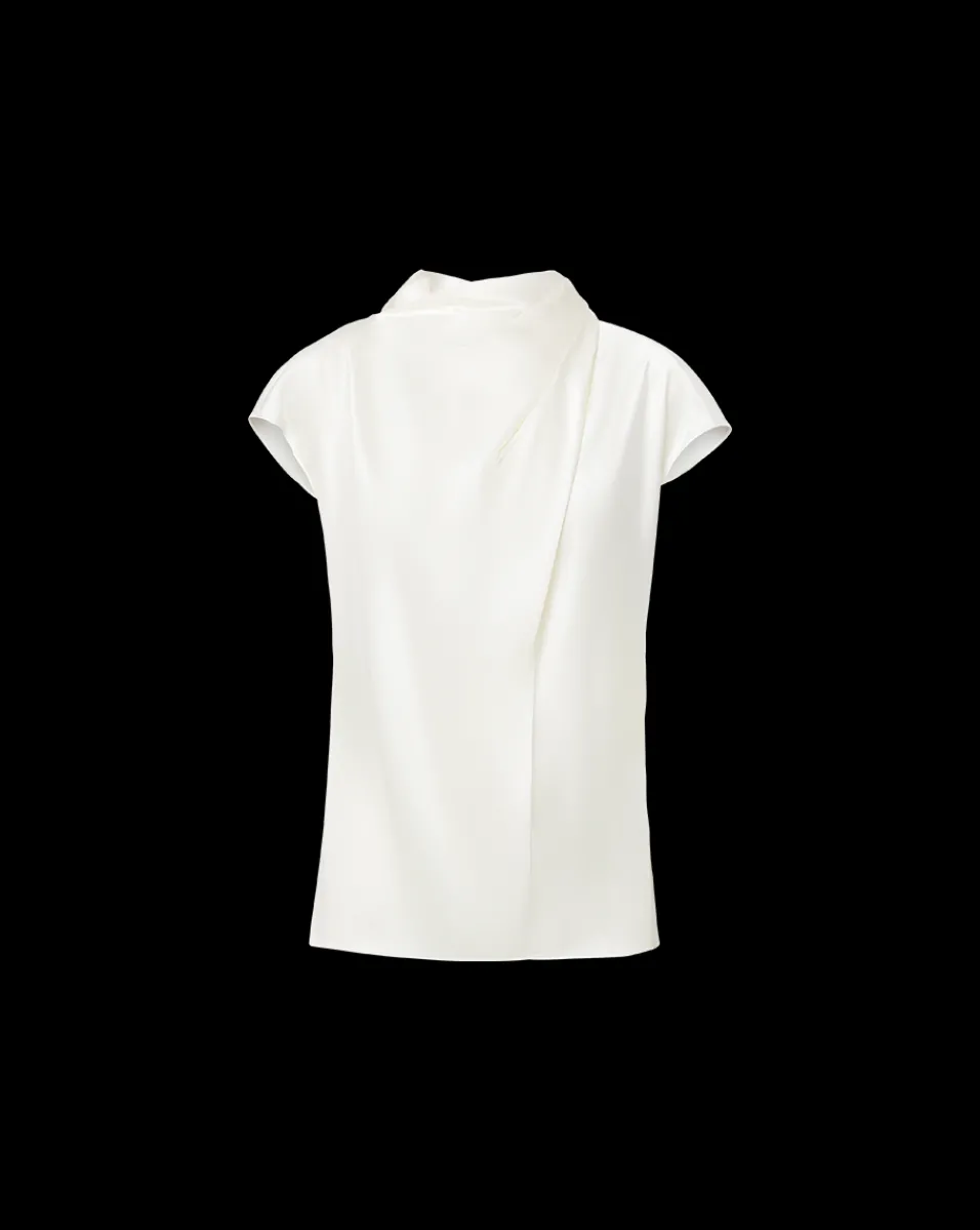 Leilany High Neck Silk Top in>Veronica Beard Hot