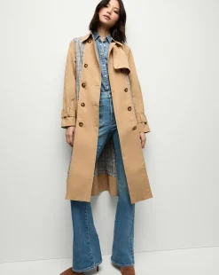 Liam Patchwork Trench Coat in>Veronica Beard Discount