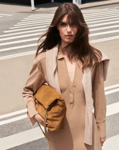 Liberty Maxi Dress in Beige><noscript><img width=