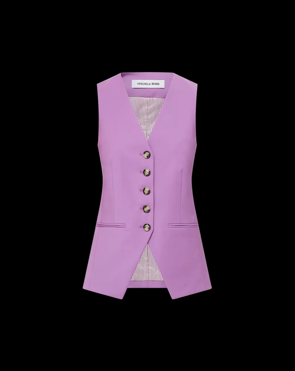 Liff Vest in Purple | Blazer Vest>Veronica Beard Outlet
