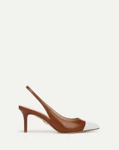 Liliana Leather Slingback Pump in>Veronica Beard Outlet