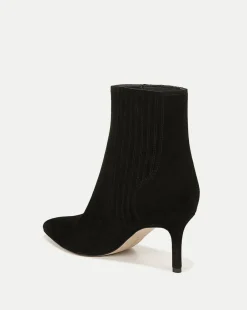 Lisa Mid-Heel Suede Bootie in><noscript><img width=