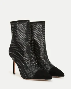 Lisa Rhinestone Mesh Bootie in>Veronica Beard Online