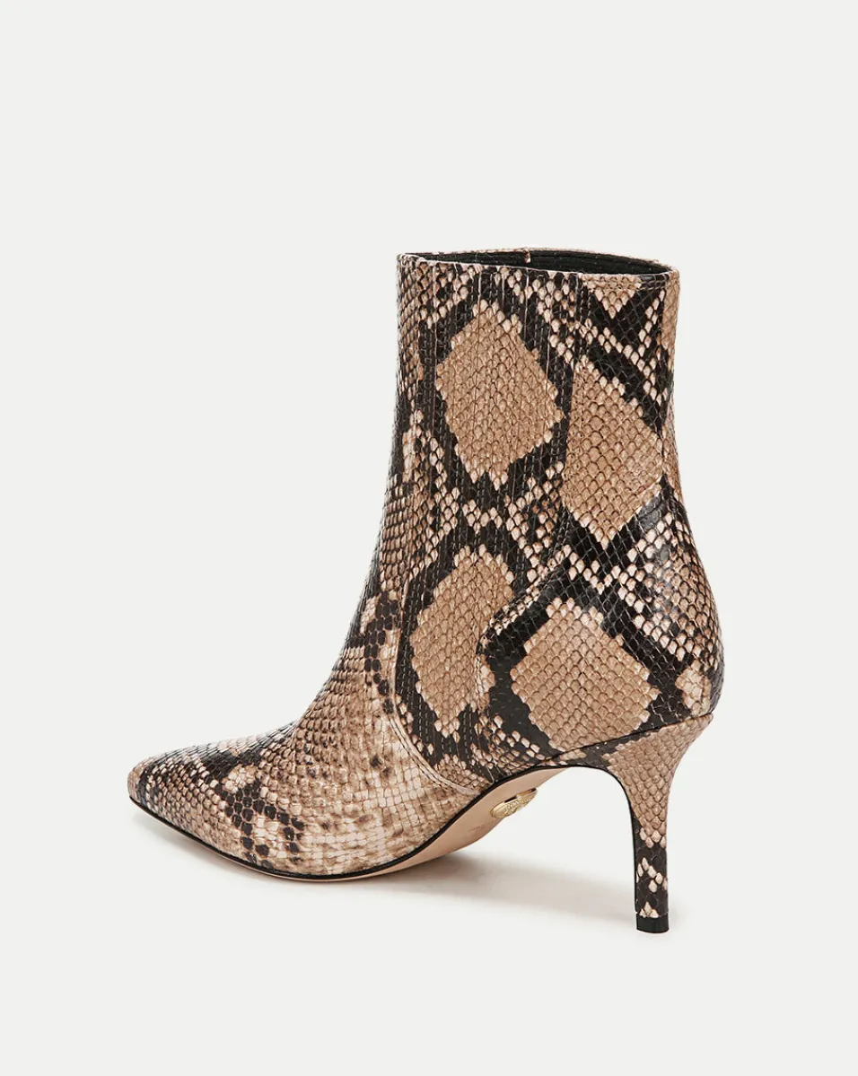 Lisa Snakeskin-Embossed Mid-Heel Bootie>Veronica Beard Best