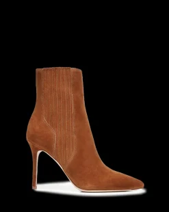 Lisa Suede Stiletto-Heel Bootie><noscript><img width=