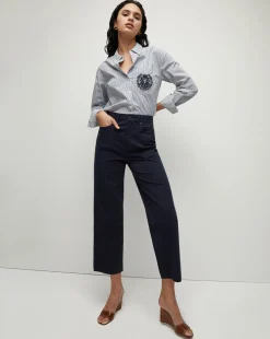 Lloyd Striped Button-Down Top | Logo Crest in><noscript><img width=