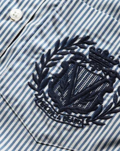 Lloyd Striped Button-Down Top | Logo Crest in><noscript><img width=