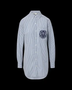 Lloyd Striped Button-Down Top | Logo Crest in><noscript><img width=