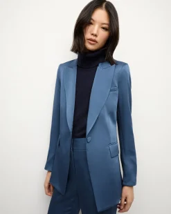Long And Lean Dickey Jacket in Blue Stone>Veronica Beard Hot