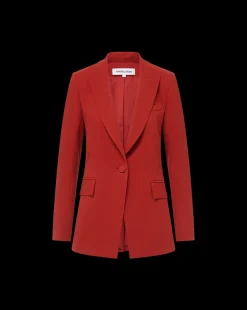 Long and Lean Dickey Jacket in Red><noscript><img width=