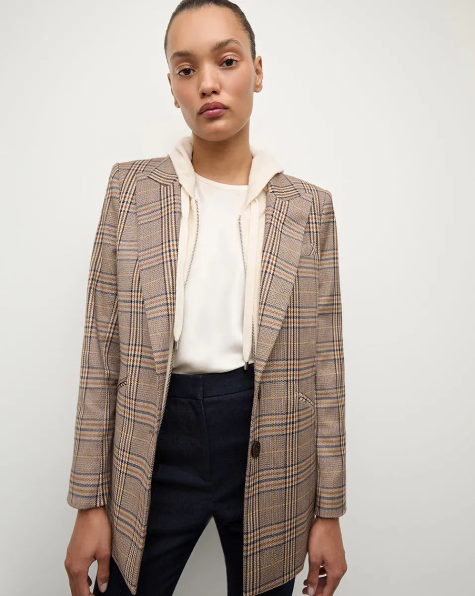 Maci Plaid Dickey Jacket in Brown Check>Veronica Beard