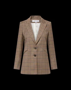 Maci Plaid Dickey Jacket in Brown Check><noscript><img width=