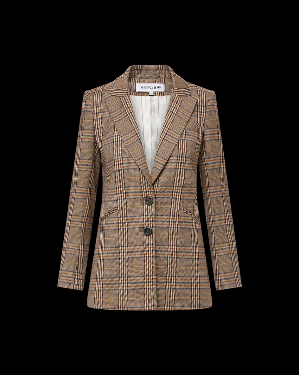 Maci Plaid Dickey Jacket in Brown Check>Veronica Beard