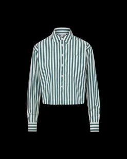 Maia Striped Shirt in Green/White><noscript><img width=