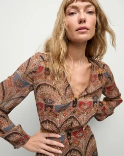 Makenzie Dress in Dark Chocolate>Veronica Beard Hot