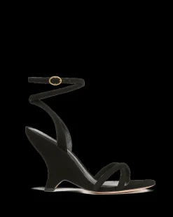 Manuela Sculpted Wedge Suede Sandal><noscript><img width=