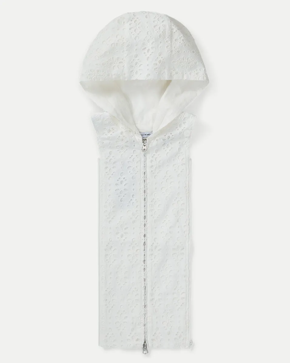 Marlo Cotton Eyelet Dickey in>Veronica Beard Outlet