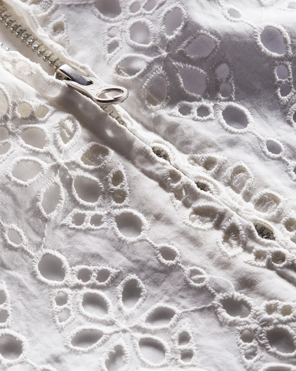 Marlo Cotton Eyelet Dickey in>Veronica Beard Outlet