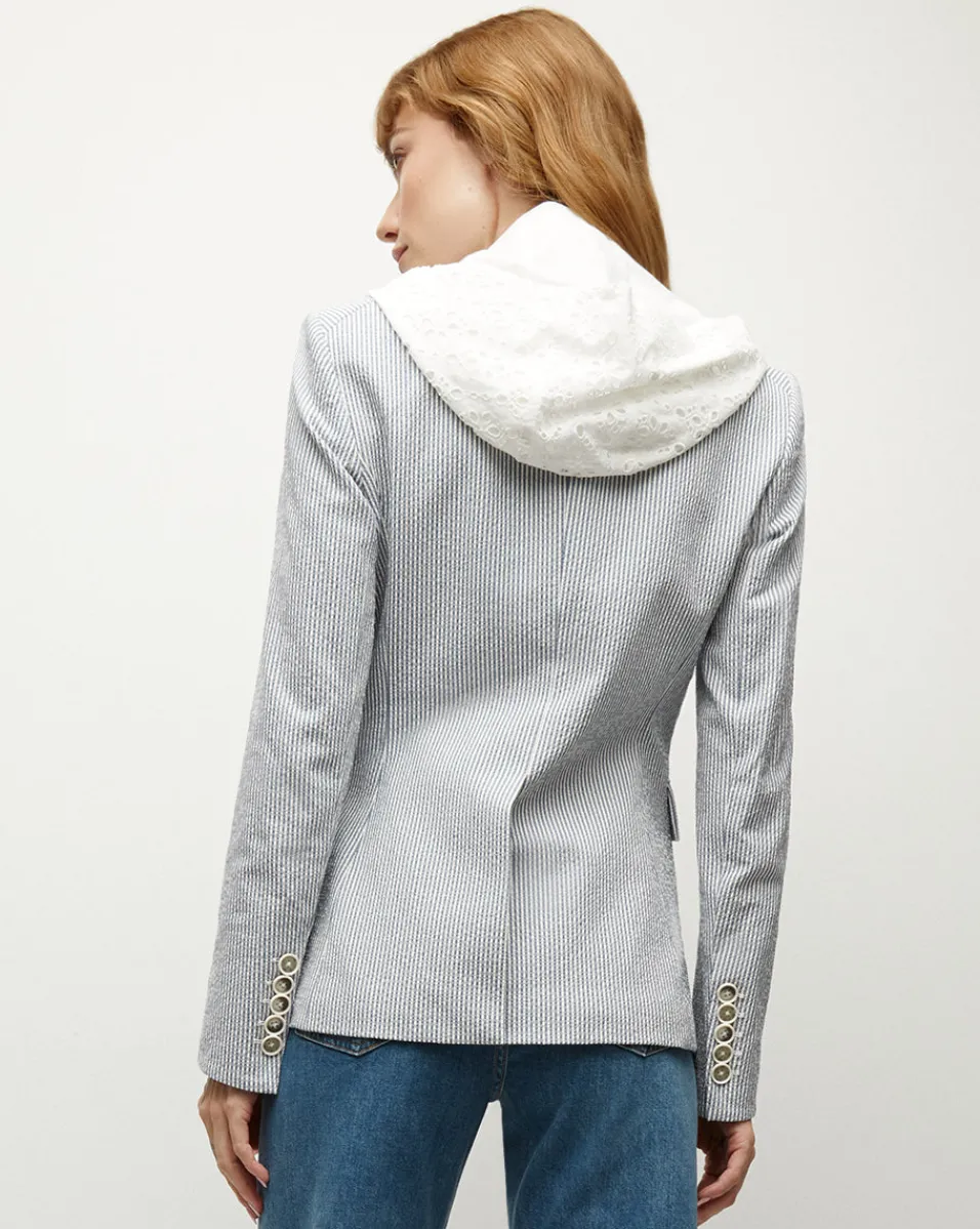 Marlo Cotton Eyelet Dickey in>Veronica Beard Outlet