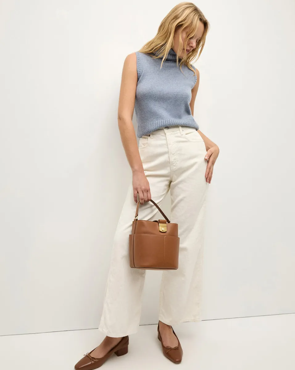 Mazzy Cashmere Turtleneck in Smoke Blue>Veronica Beard New