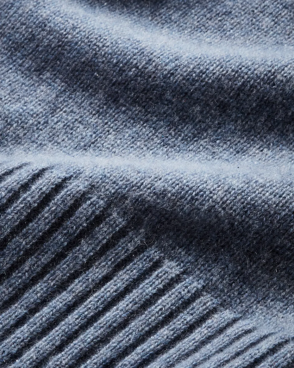 Mazzy Cashmere Turtleneck in Smoke Blue>Veronica Beard New