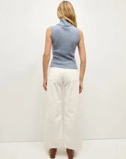 Mazzy Cashmere Turtleneck in Smoke Blue><noscript><img width=