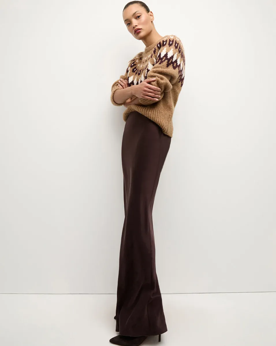 Medina Silk Skirt in Dark Chocolate>Veronica Beard Outlet
