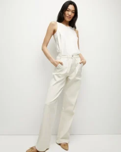 Mia Mid-Rise, Pleated Wide-Leg Jean>Veronica Beard Outlet