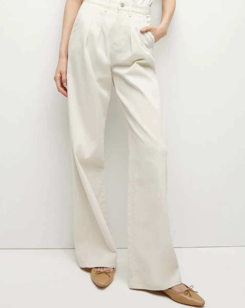 Mia Mid-Rise, Pleated Wide-Leg Jean>Veronica Beard Outlet