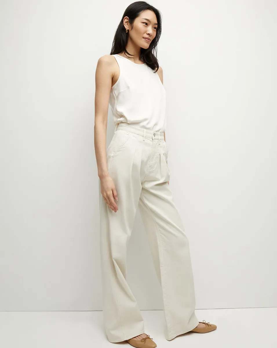 Mia Mid-Rise, Pleated Wide-Leg Jean>Veronica Beard Outlet