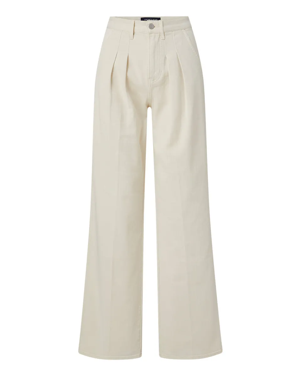 Mia Mid-Rise, Pleated Wide-Leg Jean>Veronica Beard Outlet