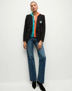 Miami Dolphins Dickey Jacket in Black/Silver>Veronica Beard Hot