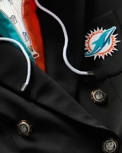 Miami Dolphins Dickey Jacket in Black/Silver><noscript><img width=