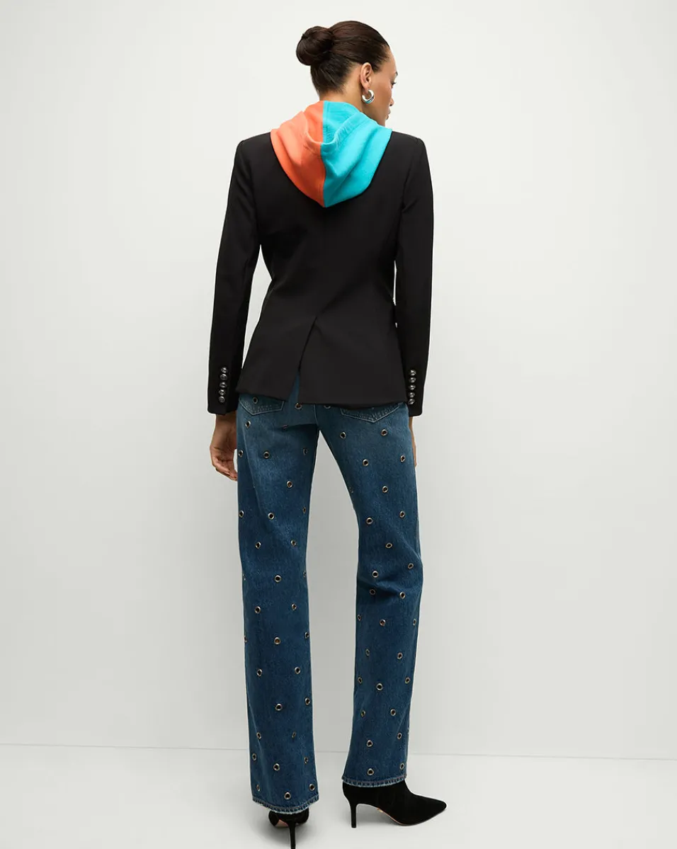 Miami Dolphins Dickey Jacket in Black/Silver>Veronica Beard Hot