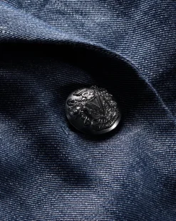 Miller Linen Dickey Jacket in Blue Melange><noscript><img width=