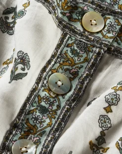 Milton Floral Square-Neck Crop Tank>Veronica Beard Outlet