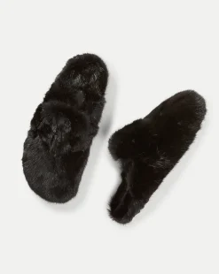 Mink Clog Slippers in>Veronica Beard Sale