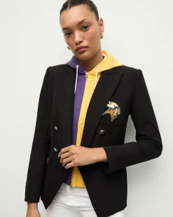 Minnesota Vikings Dickey Jacket in Black/Gold>Veronica Beard