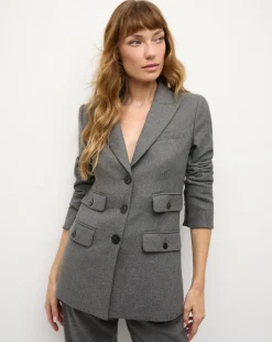Nalani Dickey Jacket in Heather Grey>Veronica Beard Sale