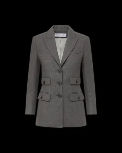 Nalani Dickey Jacket in Heather Grey><noscript><img width=