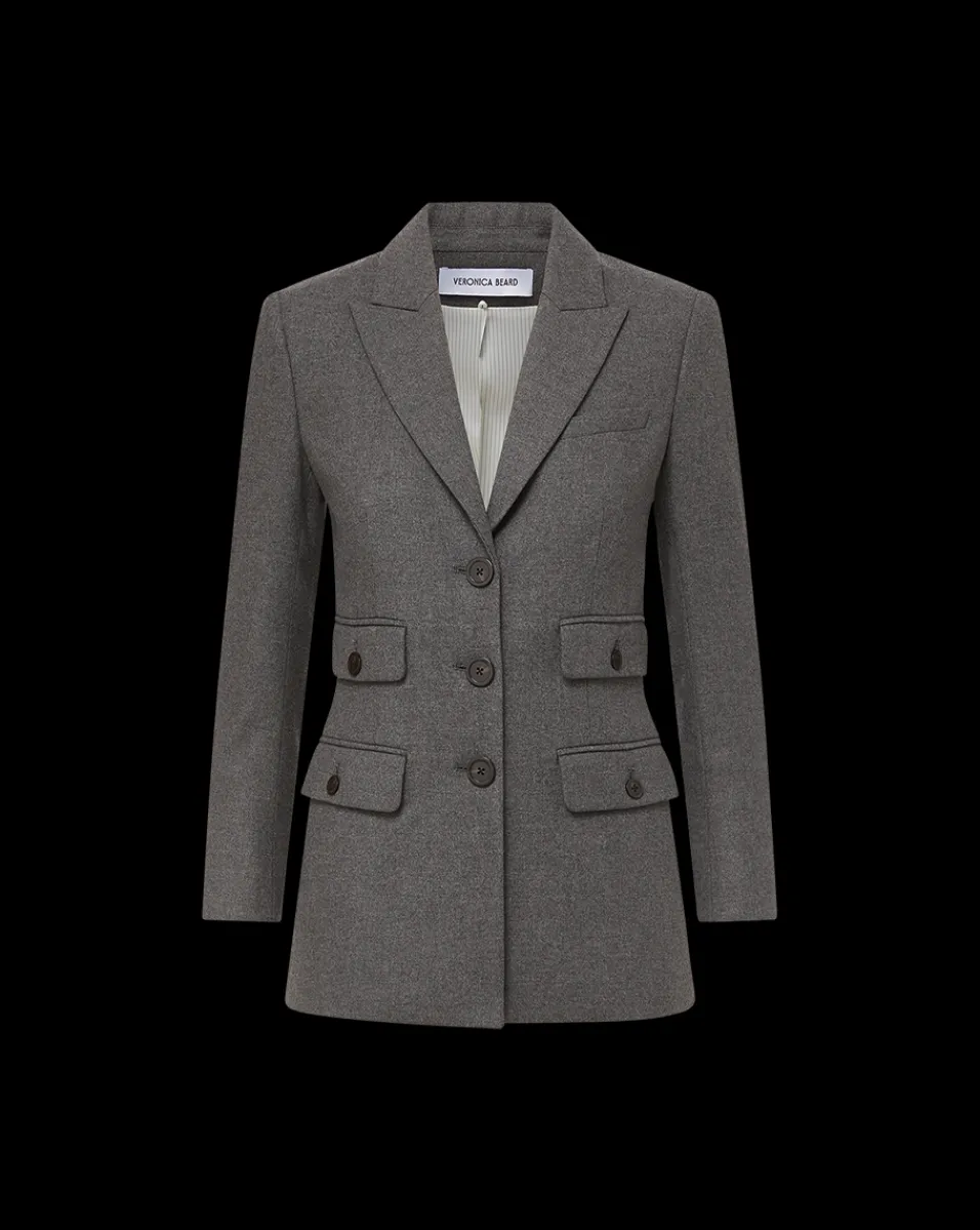 Nalani Dickey Jacket in Heather Grey>Veronica Beard Sale