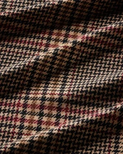 Nate Plaid Turtleneck Top in Camel & Black><noscript><img width=