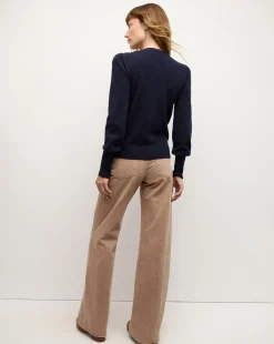Nelia Cashmere Pullover | Button Accent in><noscript><img width=